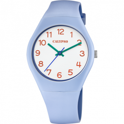 Calypso Orologio Solo Tempo Donna Gomma-Celeste
