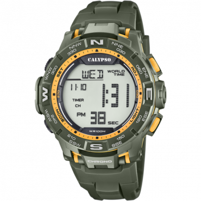 Calypso Orologio Digitale Uomo Gomma-Verde