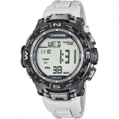 Calypso Orologio Digitale Uomo Gomma-Grigio