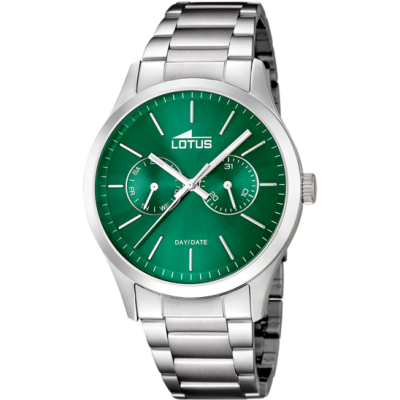Lotus Orologio Acciaio Multifunzione Quadrante Verde