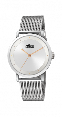 Lotus Orologio Donna Solo Tempo Acciaio Quadrante Silver