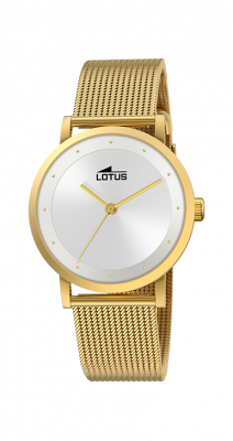 Lotus Orologio Donna Solo Tempo Acciaio Gold Quadrante Silver