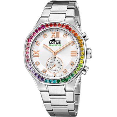 Lotus Orologio Ibrido Donna Acciaio Quadrante Silver