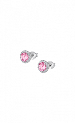 Lotus Orecchini Lobo Donna Argento Punto Luce Rosa Swarovsky