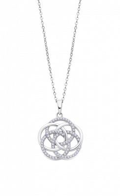 Lotus Collana Donna Argento Multi Cerchi Incrociati Con Zirconi