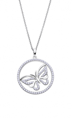 Lotus Collana Donna Argento Pendente Farfalla Zirconata