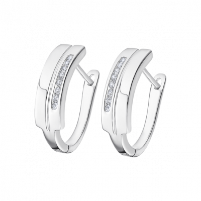 Lotus Orecchini Donna Argento 8 Zirconi