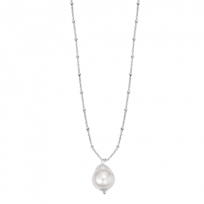Lotus Collana Argento Rodiata Perla 13 mm