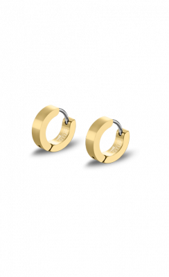 Lotus Orecchini Cerchietti Uomo Acciaio Gold