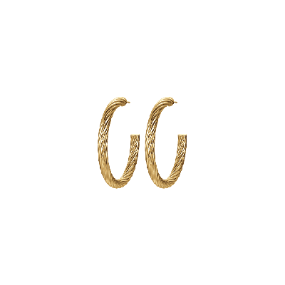 Luca Barra Orecchini Semicerchio Acciaio Gold 30 mm