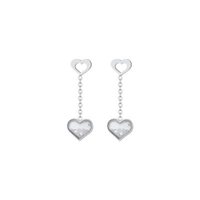 Luca Barra Orecchini Acciaio Cuore e Zirconi