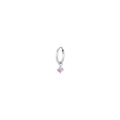 Luca Barra Mono Cerchietto Acciaio Zircone Rosa