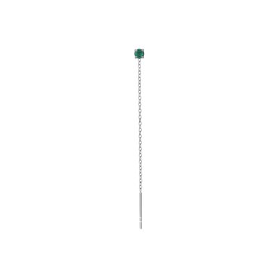 Luca Barra Mono Orecchino Acciaio Cristallo Verde 3 mm