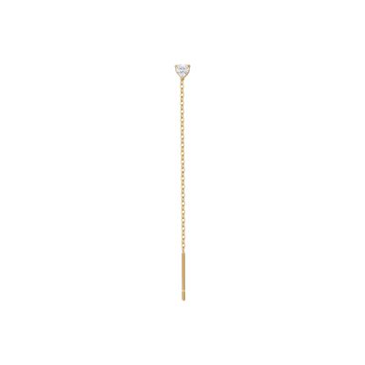 Luca Barra Mono Orecchino Acciaio Gold Cristallo Bianco 3 mm
