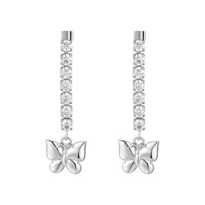 Luca Barra Orecchini Acciaio Farfalla e Zirconi