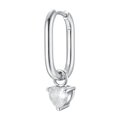 Luca Barra Mono Orecchino Zircone Bianco