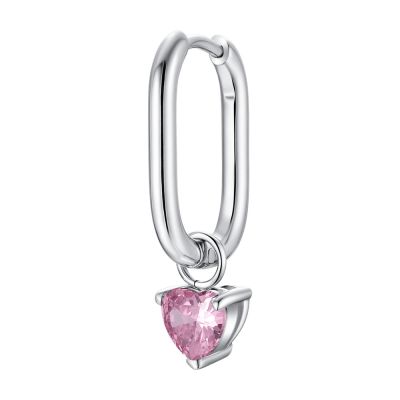 Luca Barra Mono Orecchino Zircone Rosa