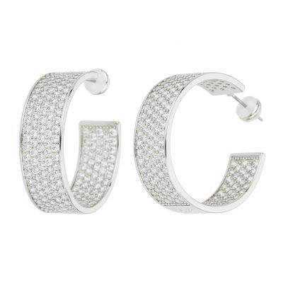 Barbieri Cerchi Metallo Rodiato e Pavè di Zirconi