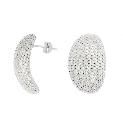 Barbieri Orecchini Metallo Rodiato Micro Borchie