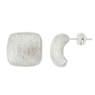 Barbieri Orecchini Metallo Rodiato Spazzolato