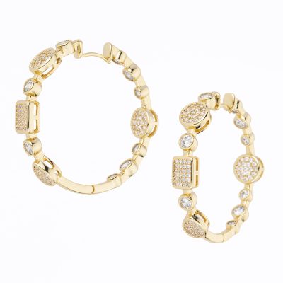 Barbieri Cerchi Metallo Dorato con Zirconi