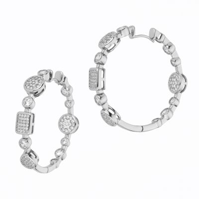 Barbieri Cerchi Metallo Rodiato con Zirconi