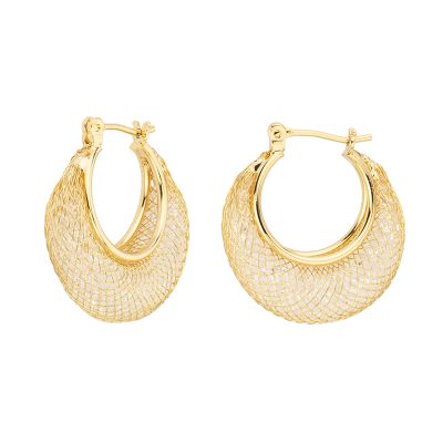 Barbieri Orecchini Metallo Dorato con Cristalli