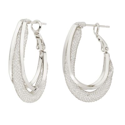 Barbieri Cerchi Metallo Rodiato con Cristalli