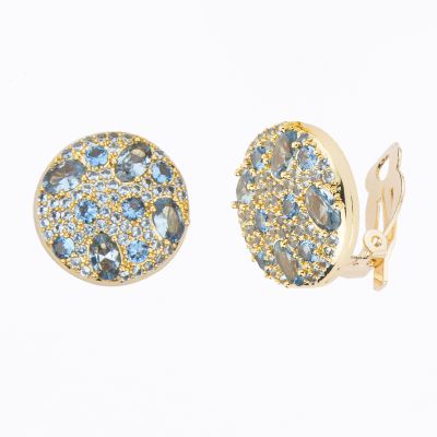 Barbieri Orecchini Metallo Dorato con Zirconi