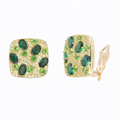 Barbieri Orecchini Metallo Dorato con Zirconi