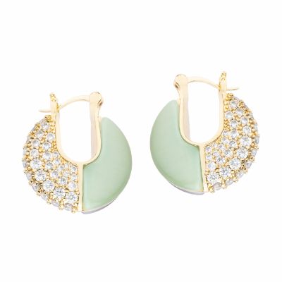 Barbieri Cerchi Metallo Gold Zirconi e Cat Eye