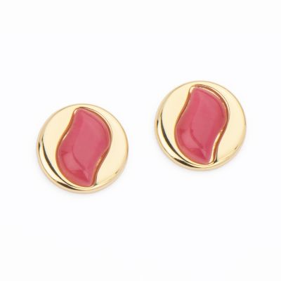 Barbieri Orecchini Metallo Gold Cat Eye Ciliegia