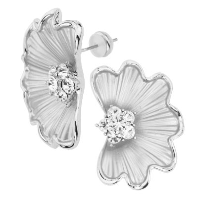 Barbieri Orecchini Metallo e Zirconi Bianchi