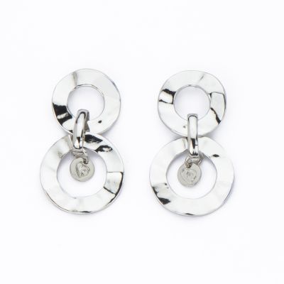 Barbieri Orecchini Metallo Cerchi Martellati