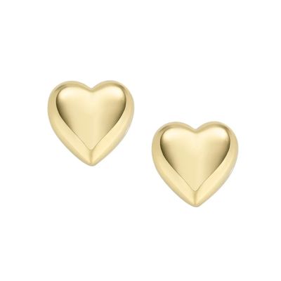 Amen Orecchini Argento Gold Cuore Bombato
