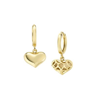 Amen Cerchi Argento Gold con Cuore Traforato