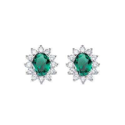 Amen Orecchini Donna Argento Royal Lady Verde