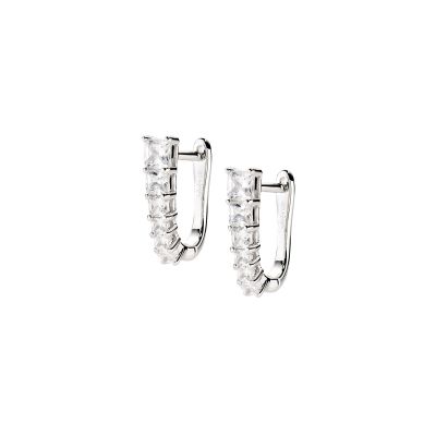 Amen Orecchini Argento Zirconi Bianchi