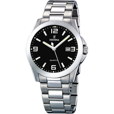 Festina Orologio Solo Tempo Acciaio Quadrante Nero