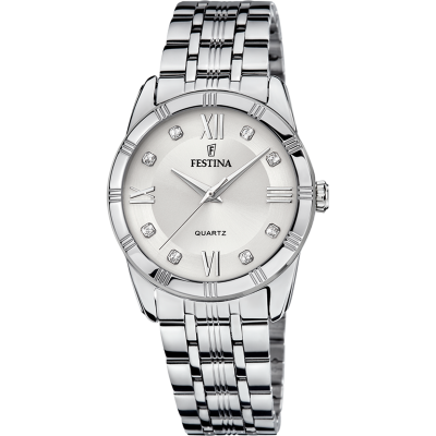Festina Orologio Solo Tempo Acciaio Quadrante Silver
