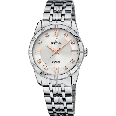 Festina Orologio Solo Tempo Acciaio Quadrante Silver