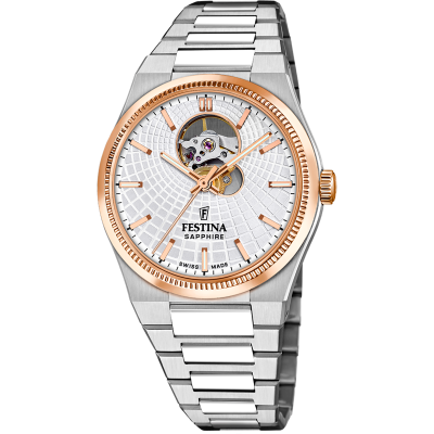 Festina Orologio Solo Tempo Acciaio Bicolore Swiss Made