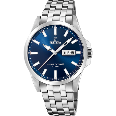 Festina Orologio Solo Tempo Acciaio Quadrante Blu