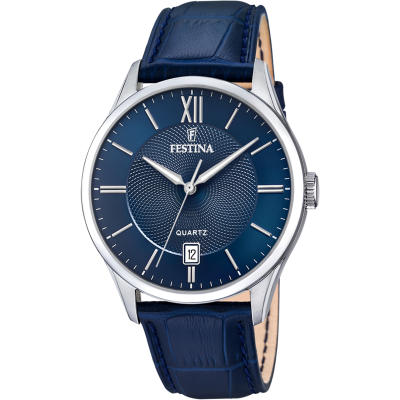 Festina Orologio Acciaio Solo Tempo Quadrante Blu