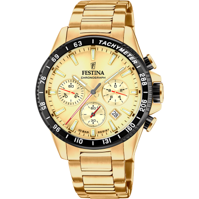 Festina Orologio Cronografo Acciaio Gold Quadrante Gold