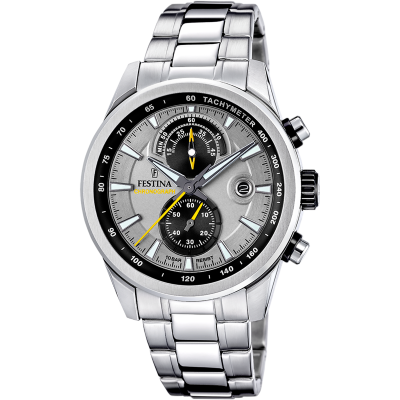 Festina Orologio Cronografo Acciaio Quadrante Silver