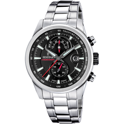 Festina Orologio Cronografo Acciaio Quadrante Nero