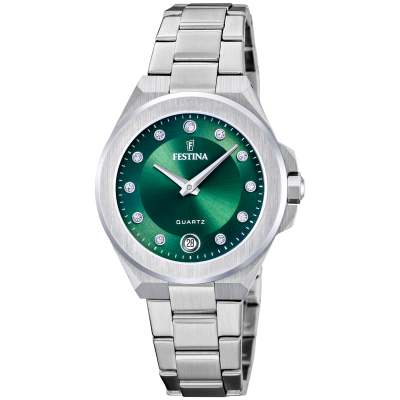 Festina Orologio Solo Tempo Acciaio Quadrante Verde