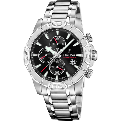Festina Orologio Cronografo Acciaio Quadrante Nero