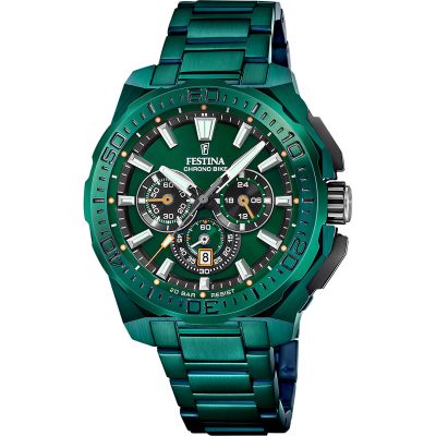 Festina Orologio Cronografo Acciaio Verde Quadrante Verde